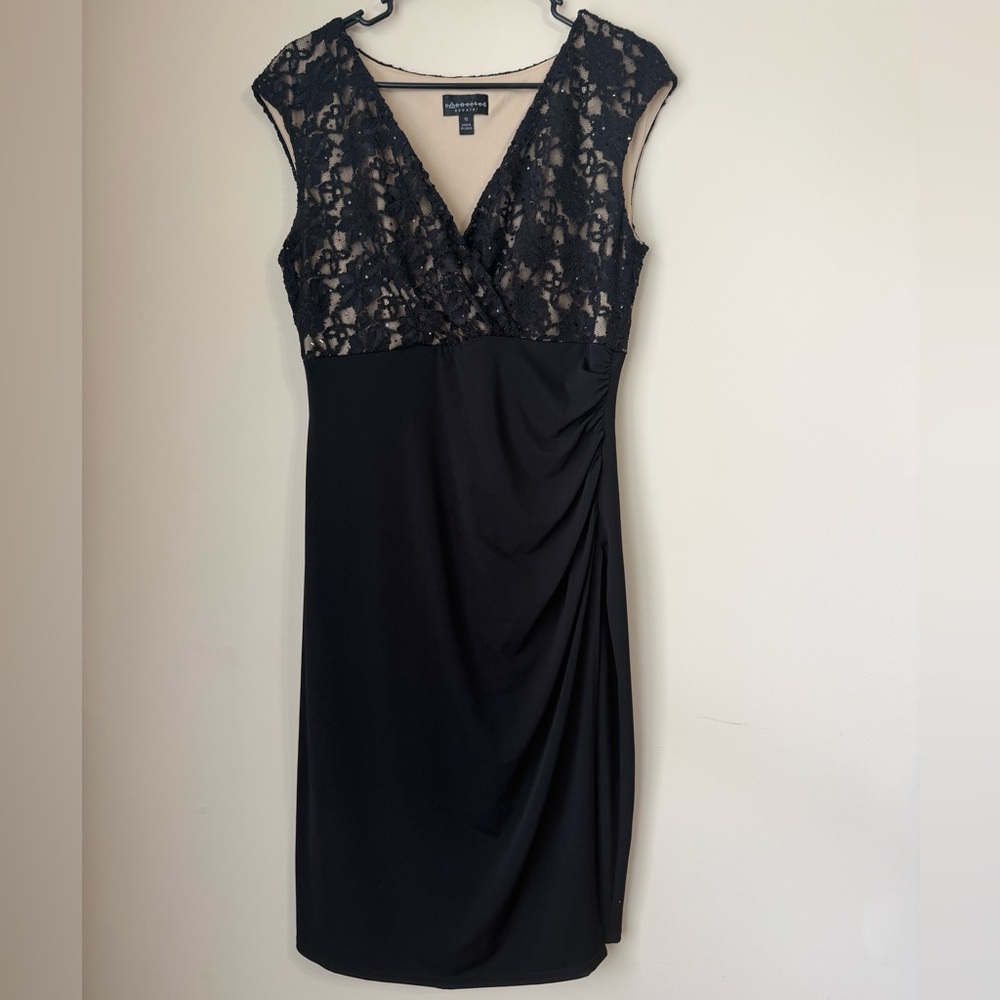 Connected Apparel 
Black sequence mini dress Size 10